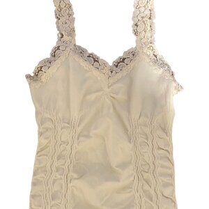 Vintage Lace M-Rena Beige Stretch Cami Comfortable and Stretchy Material Tank To
